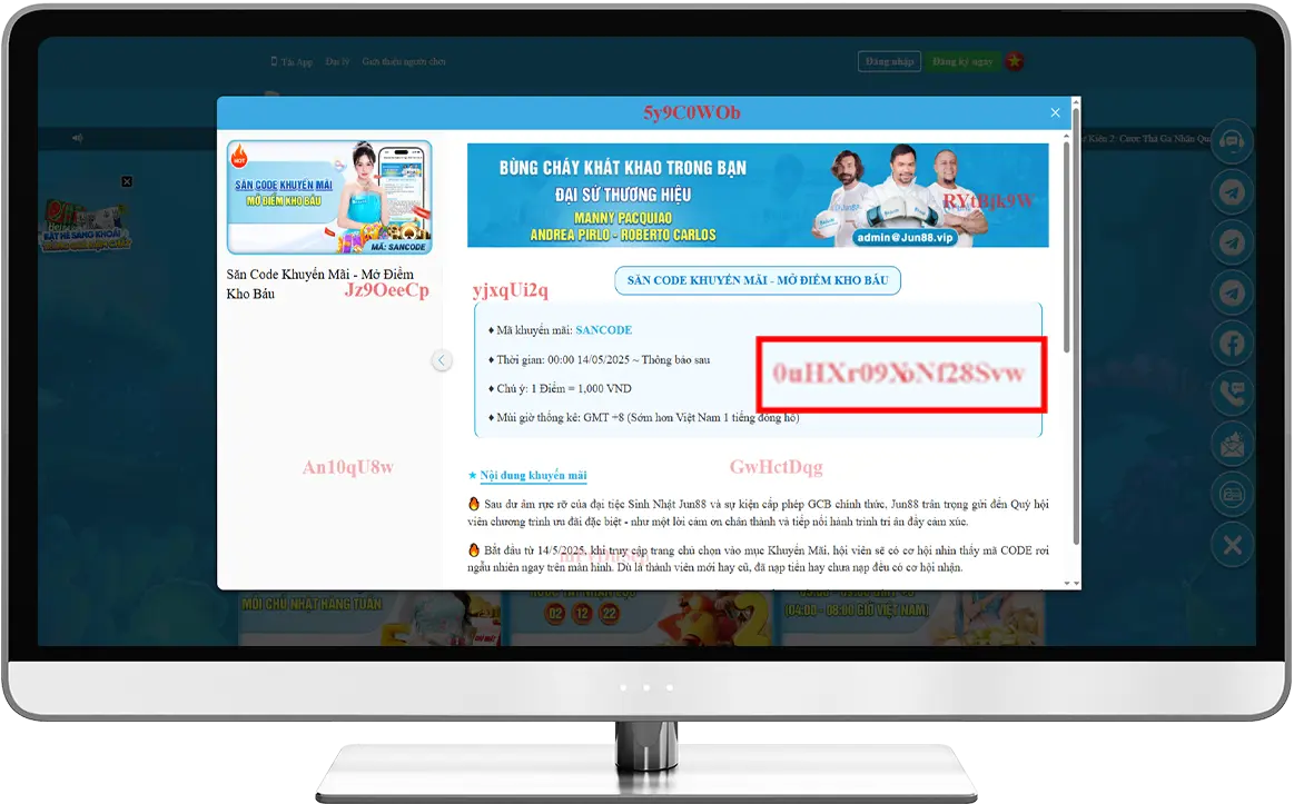 Bước 2: Chọn Khuyến Mãi ngẫu nhiên có CODE xuất hiện